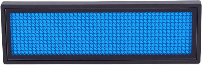 Programmeerbaar LED Bord - Naambadge Scrollend - Berichten Weergeven - Smartphone App Bediening - 12x48 Pixels - Blauw