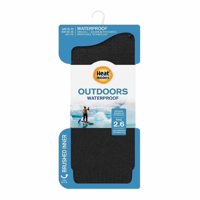 Heren & Dames Zwarte Thermische Waterdichte Sokken met Fleece Voering