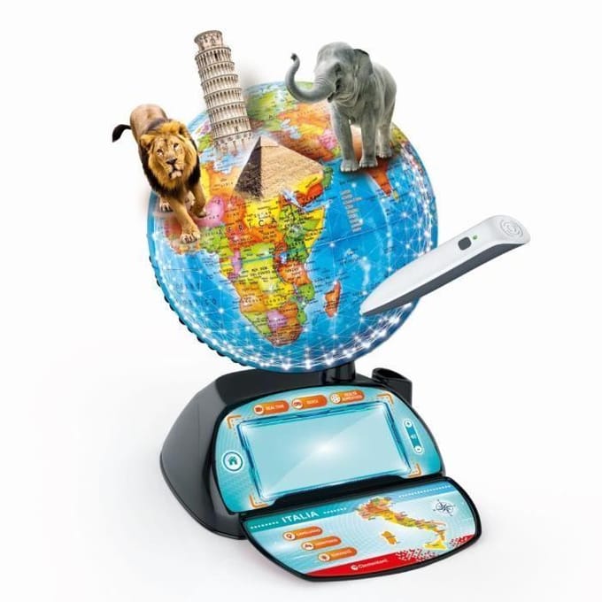 CLEMENTONI - Exploraglobe - Reistijd - 3 spelmodi en 28 activiteiten - Bluetooth-pen