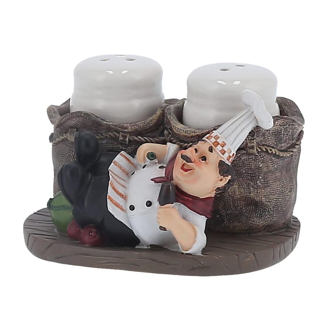 Chef Figurine Decoratie Eenvoudig Schattig Peperfles Decoraties voor Keuken Restaurant Bureau gray