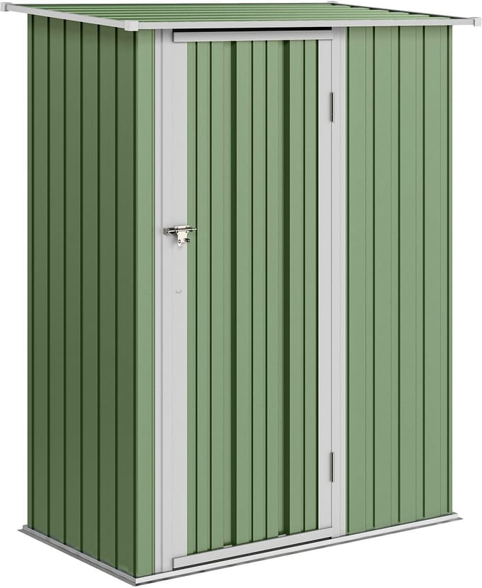 Outsunny - Gereedschapsschuur - met Lessenaarsdak - Staal - Groen
