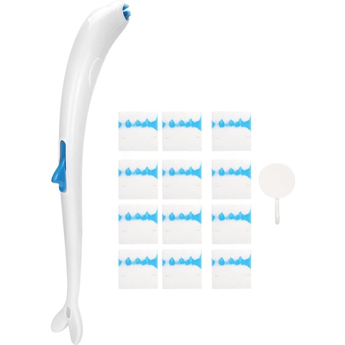 Wegwerp Toiletreinigingssysteem Wegwerp Toiletborstelset met 12 stuks Wegspoelbare Navullingen Reiniging white