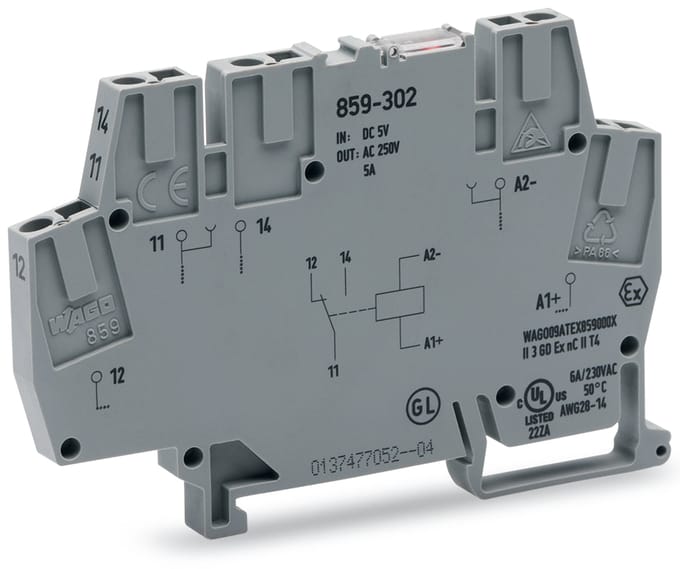 24V DC Relaismodule Met Statusindicator 6mm - 859-304
