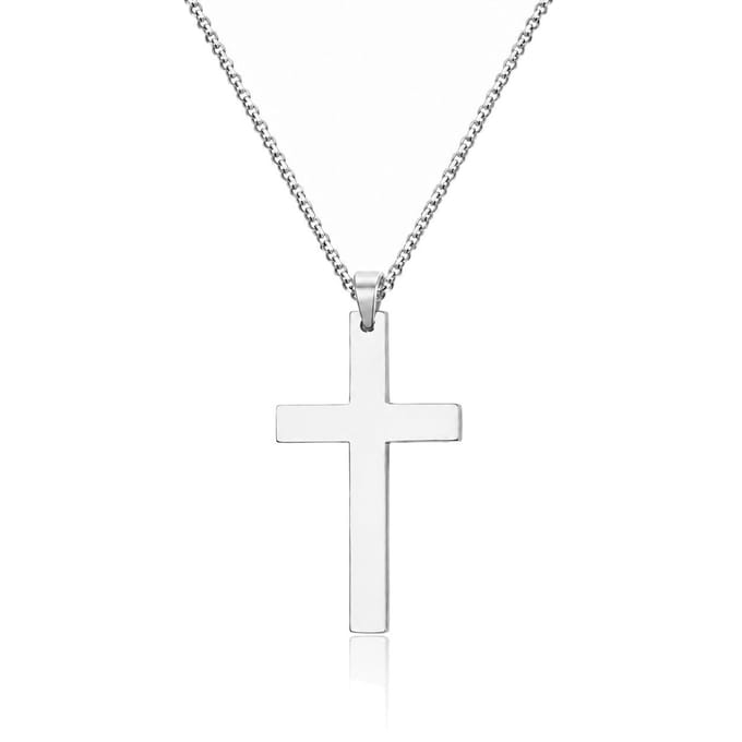 Mendes Kruis kettinghanger Cuban Link Zilverkleurig