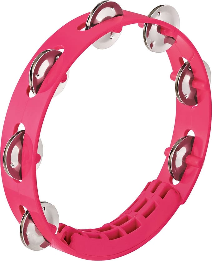 Meinl Compact ABS Tambourine 8" (Strawberry Pink) - Tamboerijn