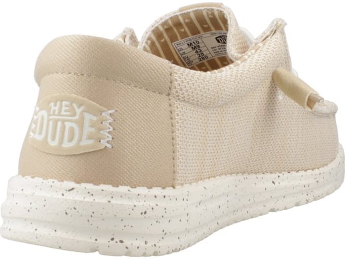 HEYDUDE - Wally Stretch Sox Heren Instappers Irish Cream/Egret - Maat 46