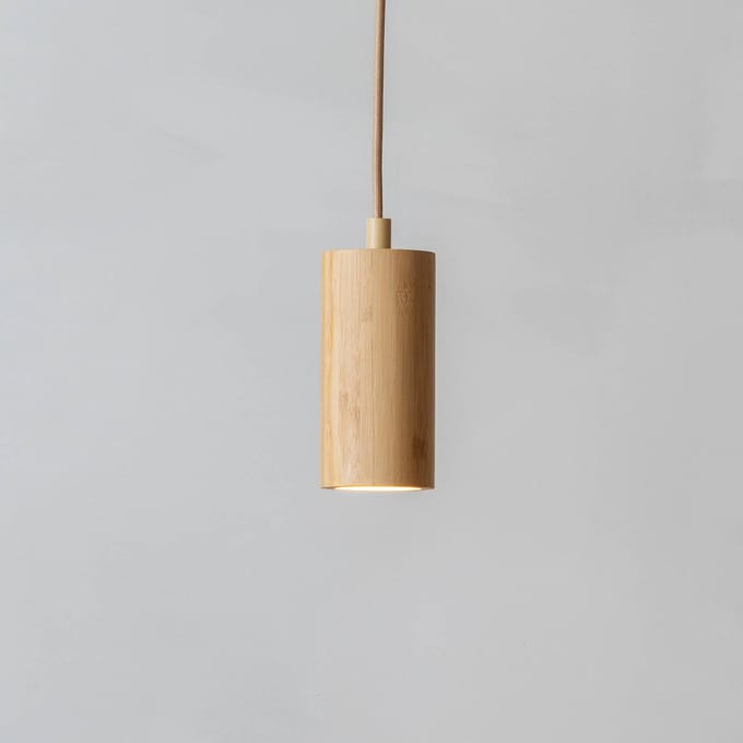GOOD&MOJO Hanglamp Java - Beige - Ø12x250cm - Modern - Hanglampen Eetkamer, Slaapkamer, Woonkamer