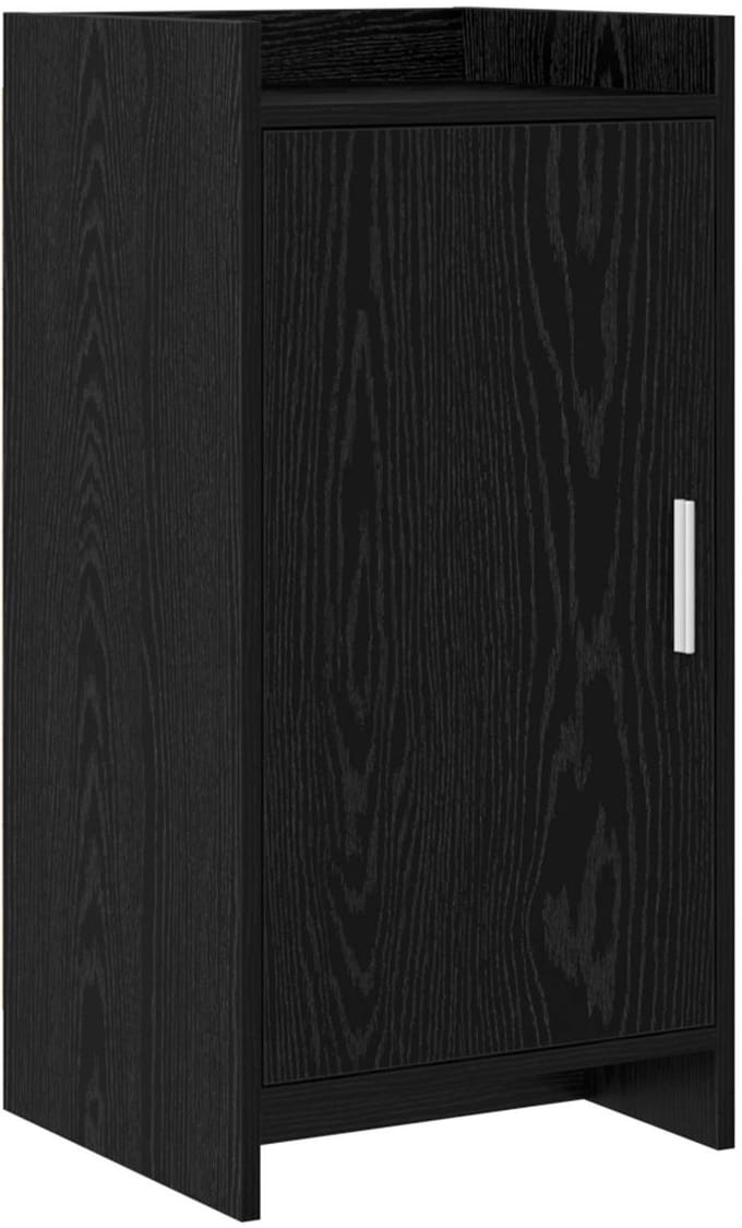 vidaXL - Dressoir - Zwart - eiken - 40 - x - 36 - x - 80 - cm - Bewerkt - hout