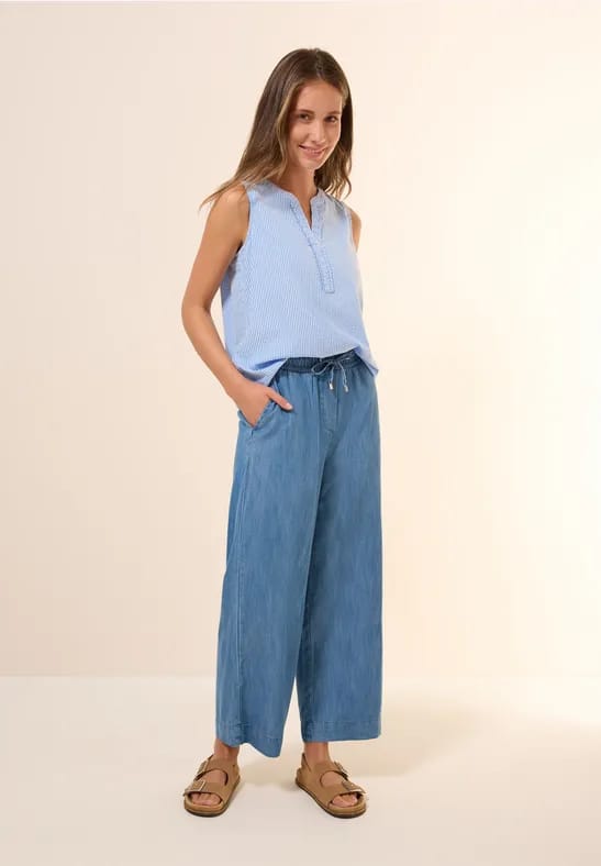 Seersucker blouse top