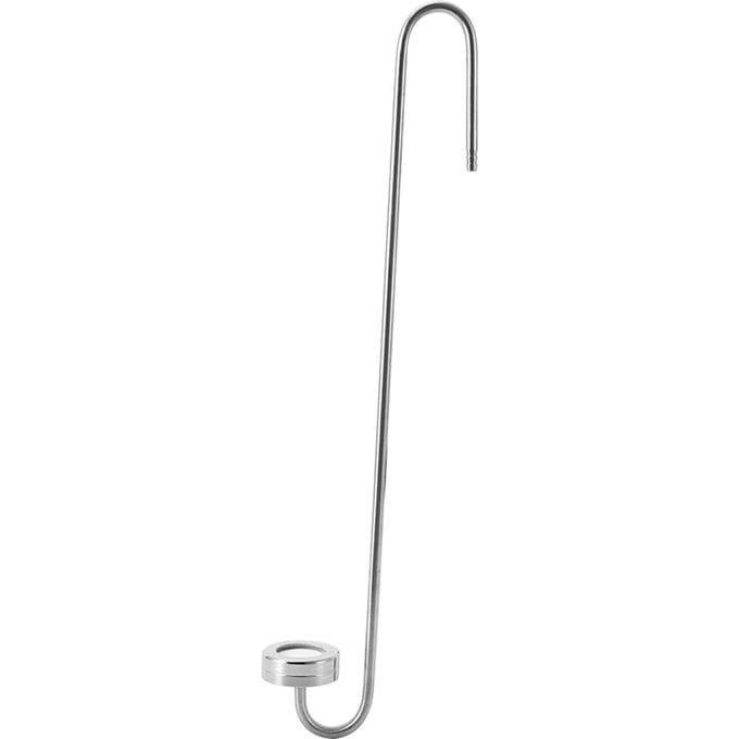 304 Roestvrij Staal Spiegeloppervlak U-vormige Externe Aquarium Zuurstof Diffuser Vis Tank CO2 Verstuiver Lucht Verfijner(30 cm ) white