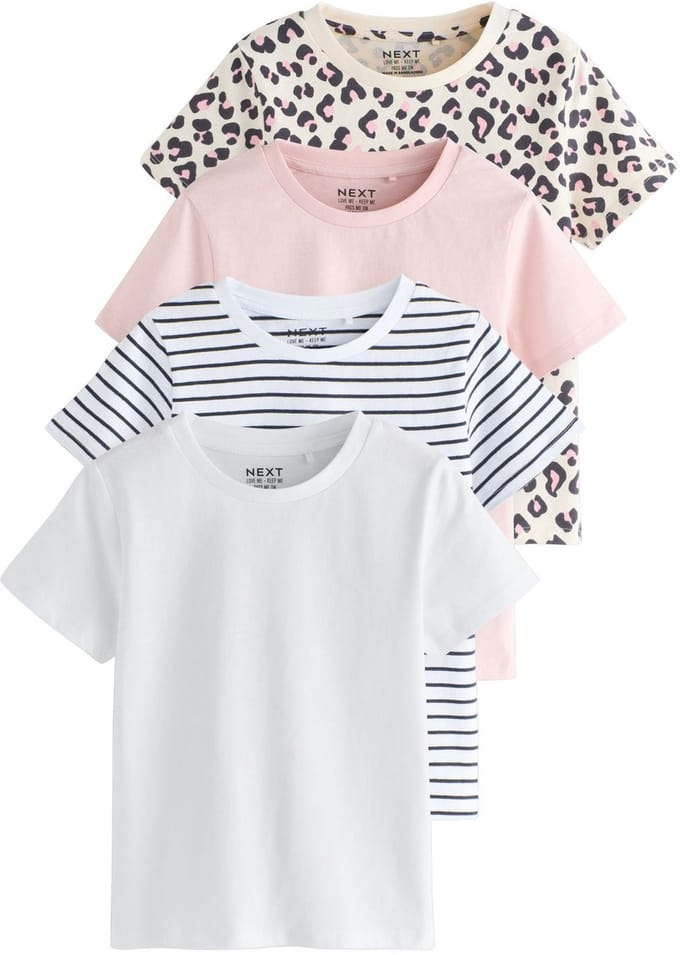 Next - Meisjes - T-shirts 4 Pack - Roze