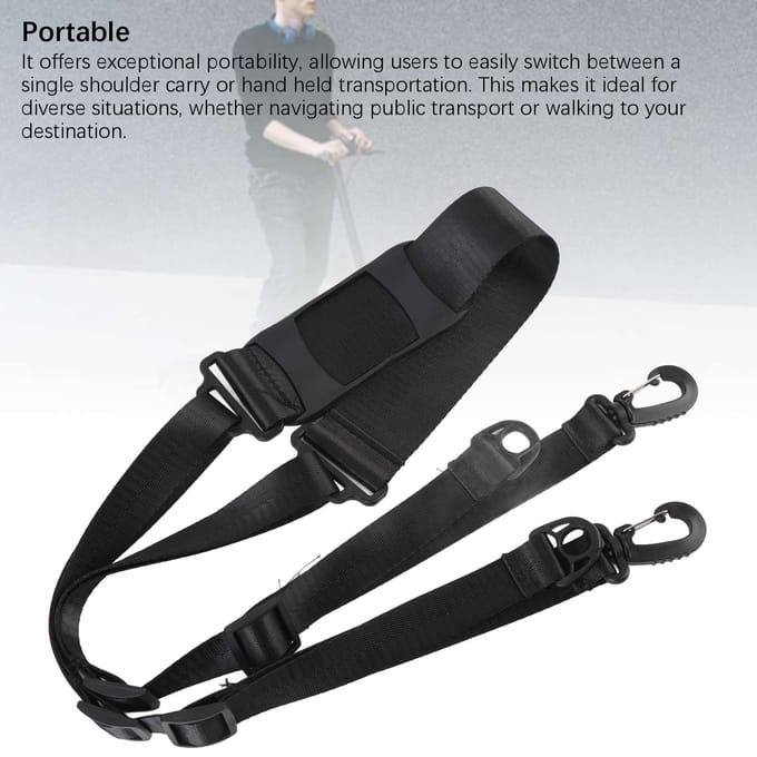 Elektrische Scooter Riem Universele Antislip Elektrische Scooter Draagriem voor Zware Voorwerpen black