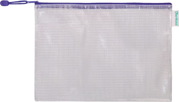 Opbergtas tarifold met rits 330x240mm pvc bl | 40 stuks