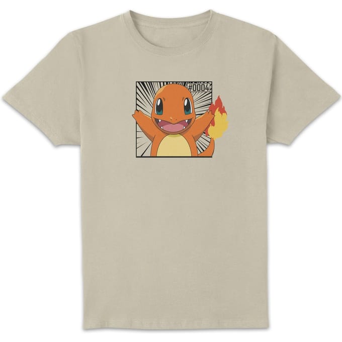 Pokémon Pokédex Charmander #0004 Men's T-Shirt - Cream - XL