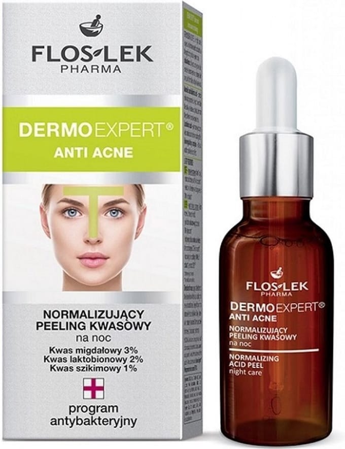 Dermo Expert Anti Acne normaliserende nacht zuur peeling 30ml