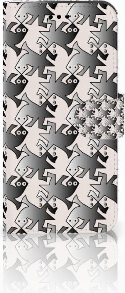 Huawei P10 Lite Telefoonhoesje met Pasjes Salamander Grey