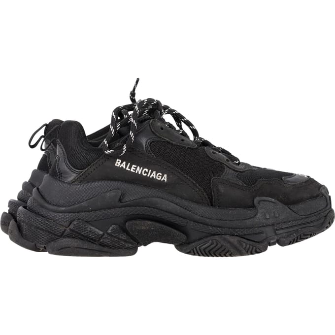 Balenciaga Triple S sneakers in zwart polyester