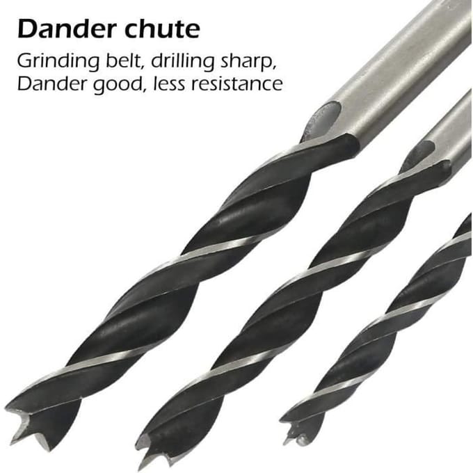 Gabarit pour perçage incliné - Adaptateur 6/8/10mm - 3 mèches à bois - 15 degrés - Noir