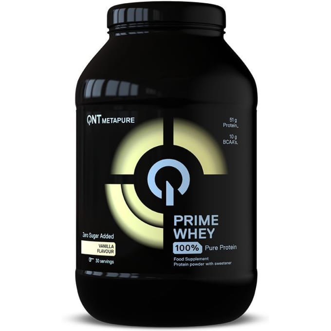 Eiwitmix 100% van isolaat en geconcentreerd wei-eiwit vanille QNT Prime Whey 908 g