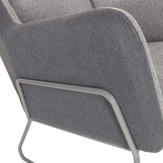 LAGUN | 1-Zits - Gestoffeerde fauteuil Lichtgrijs / donkergrijs