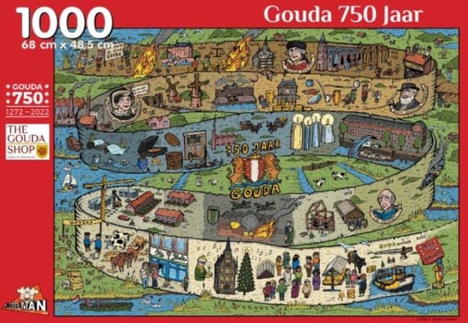 Puzzel Gouda 750 Jaar - door Thijs Jansen