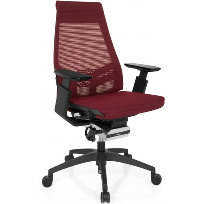 GENIDIA SMART BLACK | net - Professionele bureaustoel Rood / Zwart