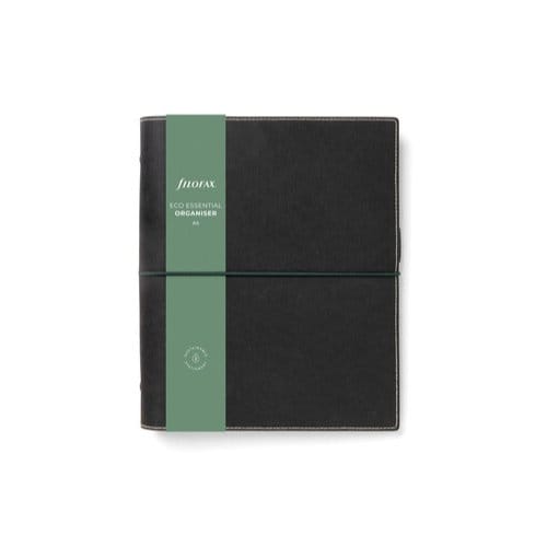 Filofax eco essential organiser, formaat a5, kleur ebony
