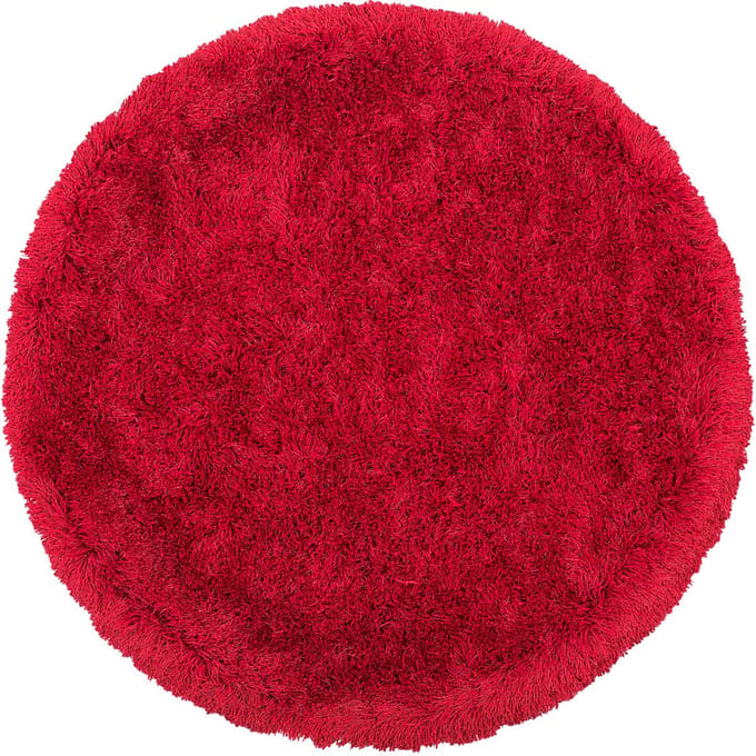 CIDE - Shaggy vloerkleed - Rood - 140 cm - Polyester