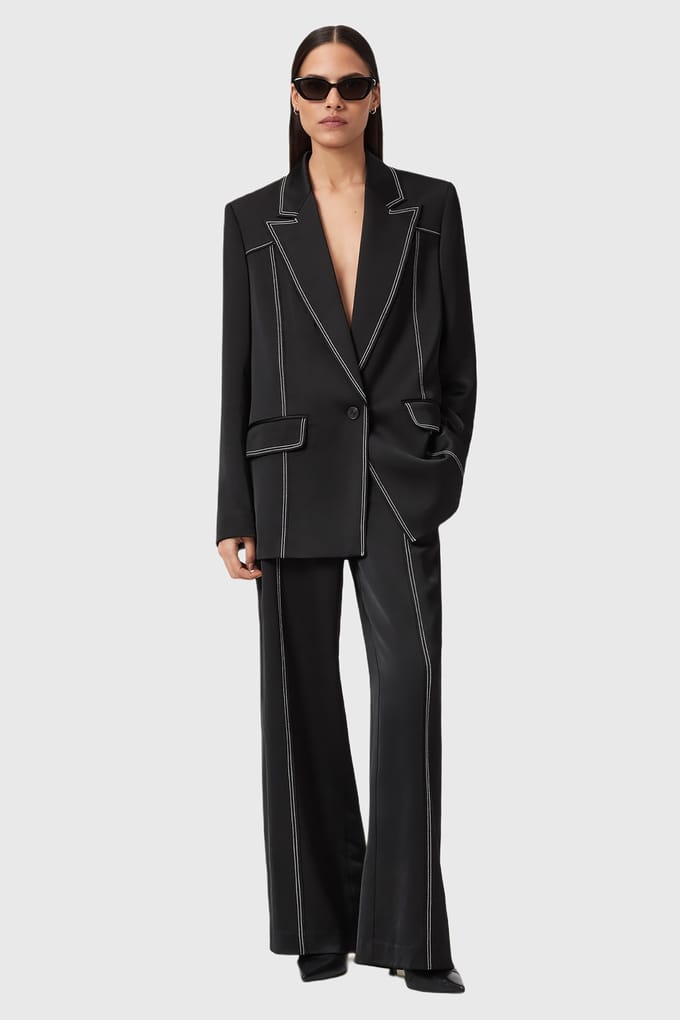 AllSaints Theah Trouser Black Größe: 6 | Stoffhosen Outlet | Damen | Schwarz
