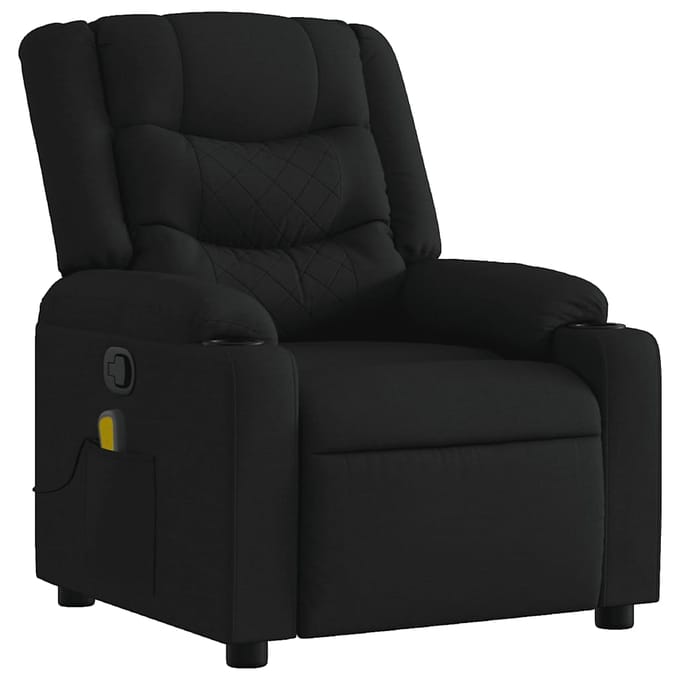 vidaXL - Massagestoel - met - zwarte - stof