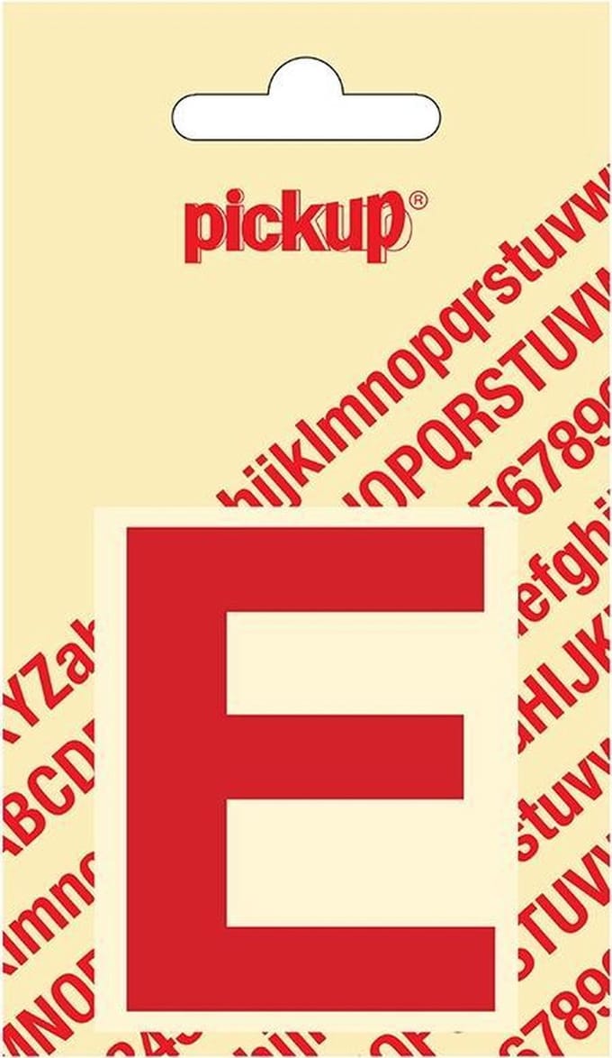 Pickup plakletter Helvetica 60 mm - rood E
