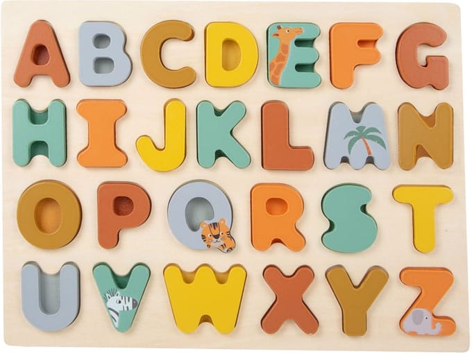 Small Foot - Wooden Alphabet Puzzle Safari
