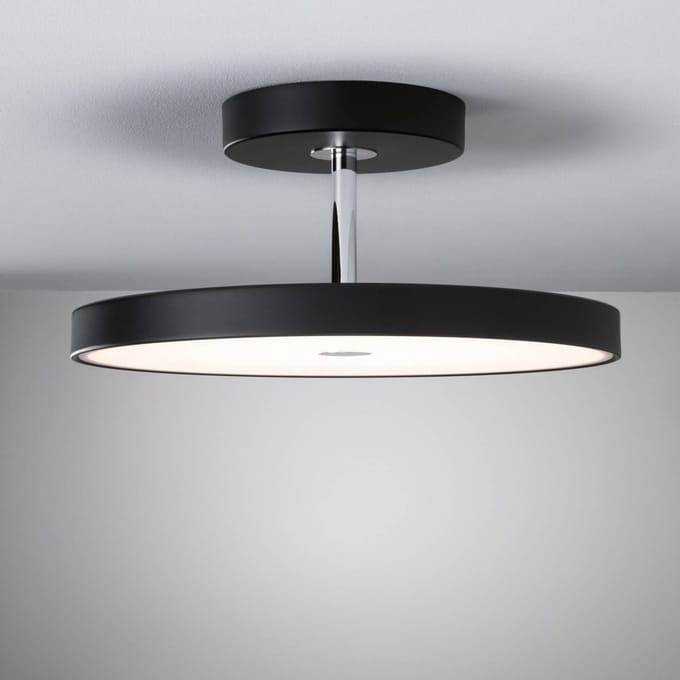 LED-plafondlamp 3-Step-Dim Hildor 2700K 2100lm 230V 26,5W dimbaar Zwart mat, Chroom