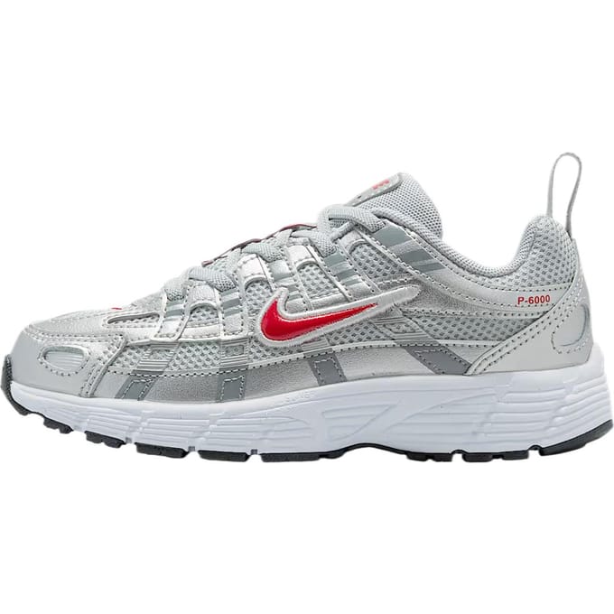 Baskets Nike P-6000 PS Argent Métallique Rouge Gymnastique Enfants IO4647-016 29.5 gray