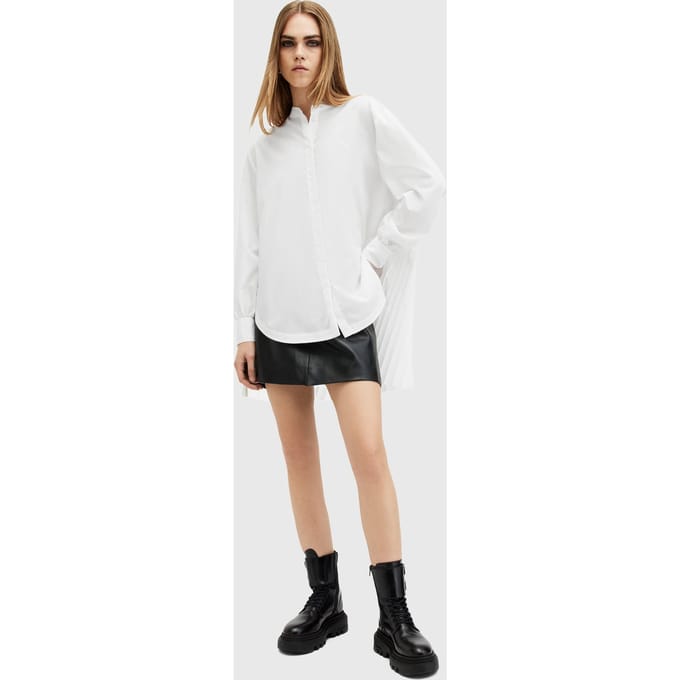 AllSaints Percy Shirt Black Taglia: 2 | Maglie a manica lunga Outlet | Donna | Nero