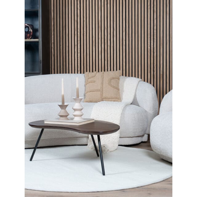 Kussen Joya Brown 45 x 45 cm - Luxe Wollen Sierkussen met Scandinavisch Design