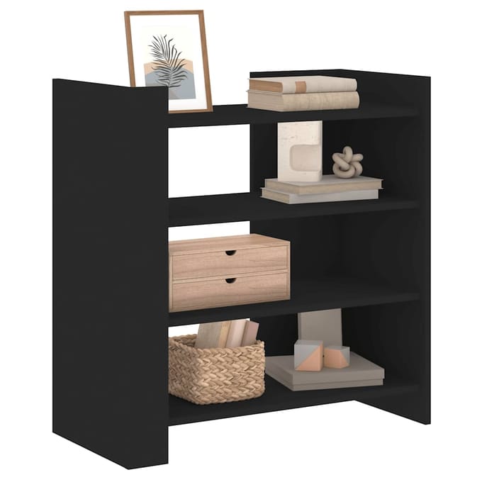 vidaXL Dressoir 73,5x35x75 cm bewerkt hout zwart
