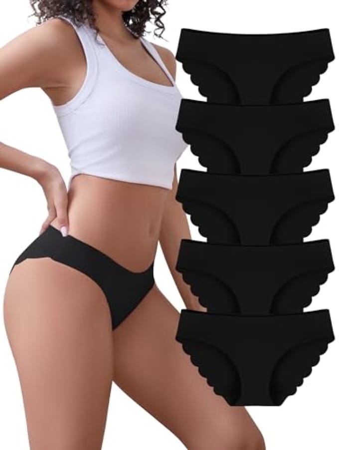 Set van 5 naadloze damesbikini's - Lage taille, elastisch en comfortabel