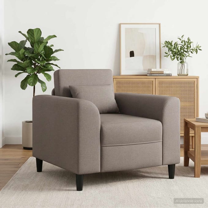 vidaXL - Fauteuil - Taupe - Stof
