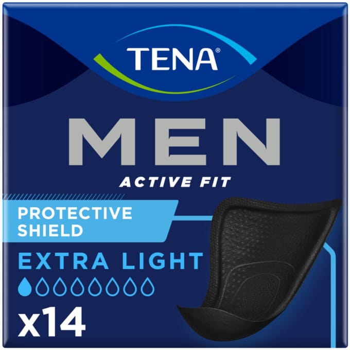 TENA Men Active Fit Protective Shield Extra Light - 5 x 14 stuks - Voordeelverpakking