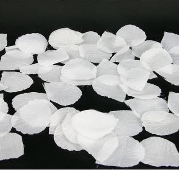500 Valentijn luxe rozen blaadjes wit -500 stuks.