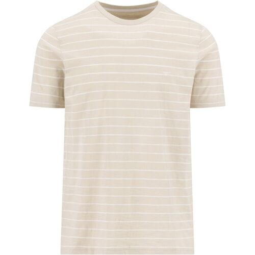 Fynch-Hatton T-Shirt Slub Stripe Crew Neck Cement / male