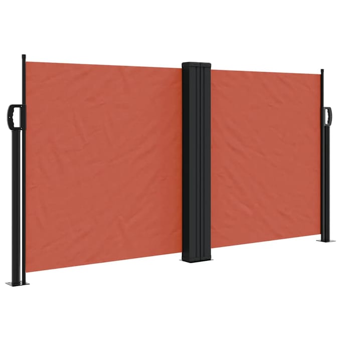 vidaXL - Windscherm - uittrekbaar - 120x1000 - cm - terracottakleurig
