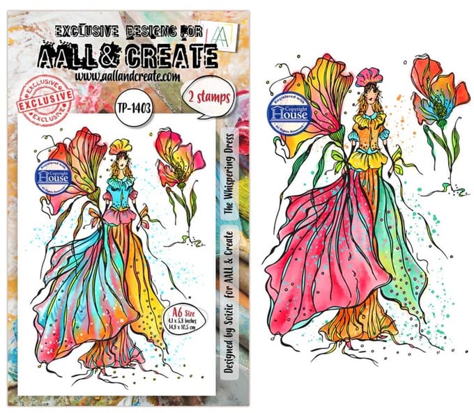 Aall & Create clearstamp A6 - the whispering dress