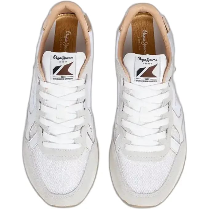 Pepe Jeans Brit Spiegel Leren Sneakers