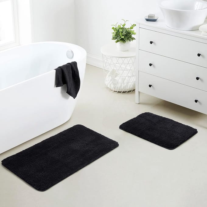 Luxe Badkamerset Matten 2 Delig - Zacht Microvezel Badmat Set Antislip