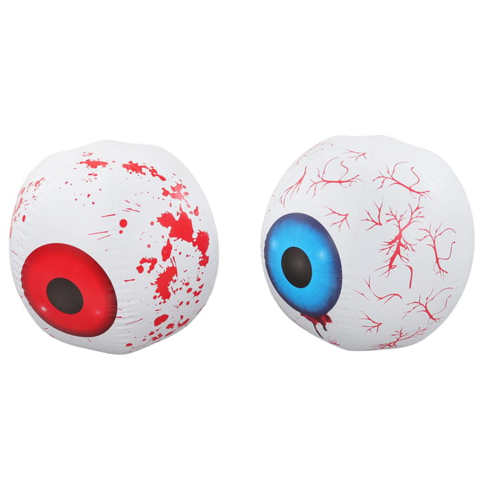 2 STUKS Terror Opblaasbare Decoratie met 12 Kleur Instelbare LED Opblaasbare Oogbol Lamp Voor red