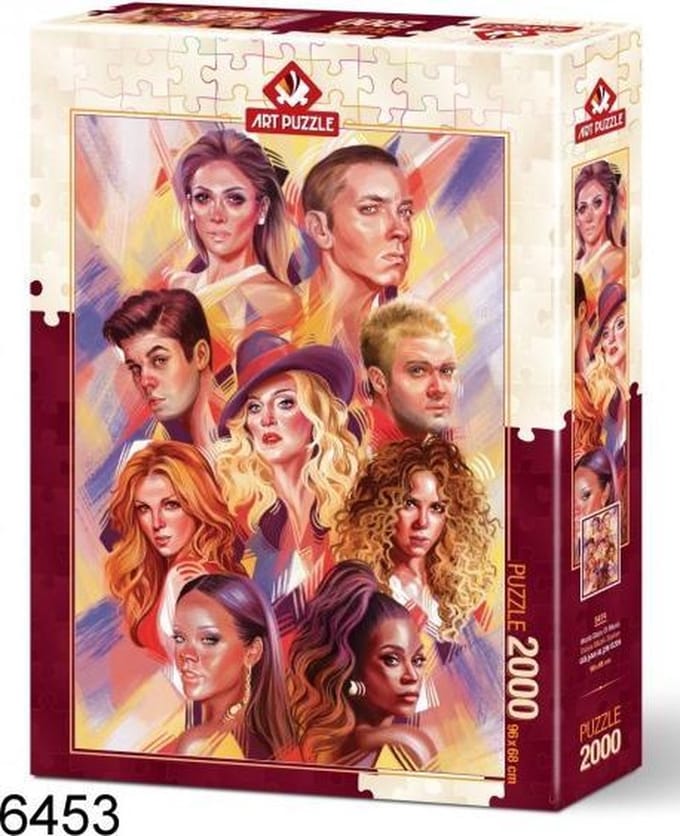 Art Puzzle Legpuzzel World Music Stars – 2000 Stukjes - 96 x 68 cm