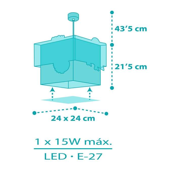 Dalber hanglamp voor de kinderkamer HAPPY JUNGLE, kleurrijk