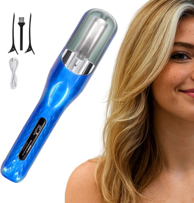 Split Ender voor Gespleten Haarpunten Incl. 5 Accessoires - Multistyler Split Remover Draadloos - Split End Trimmer - Blauw